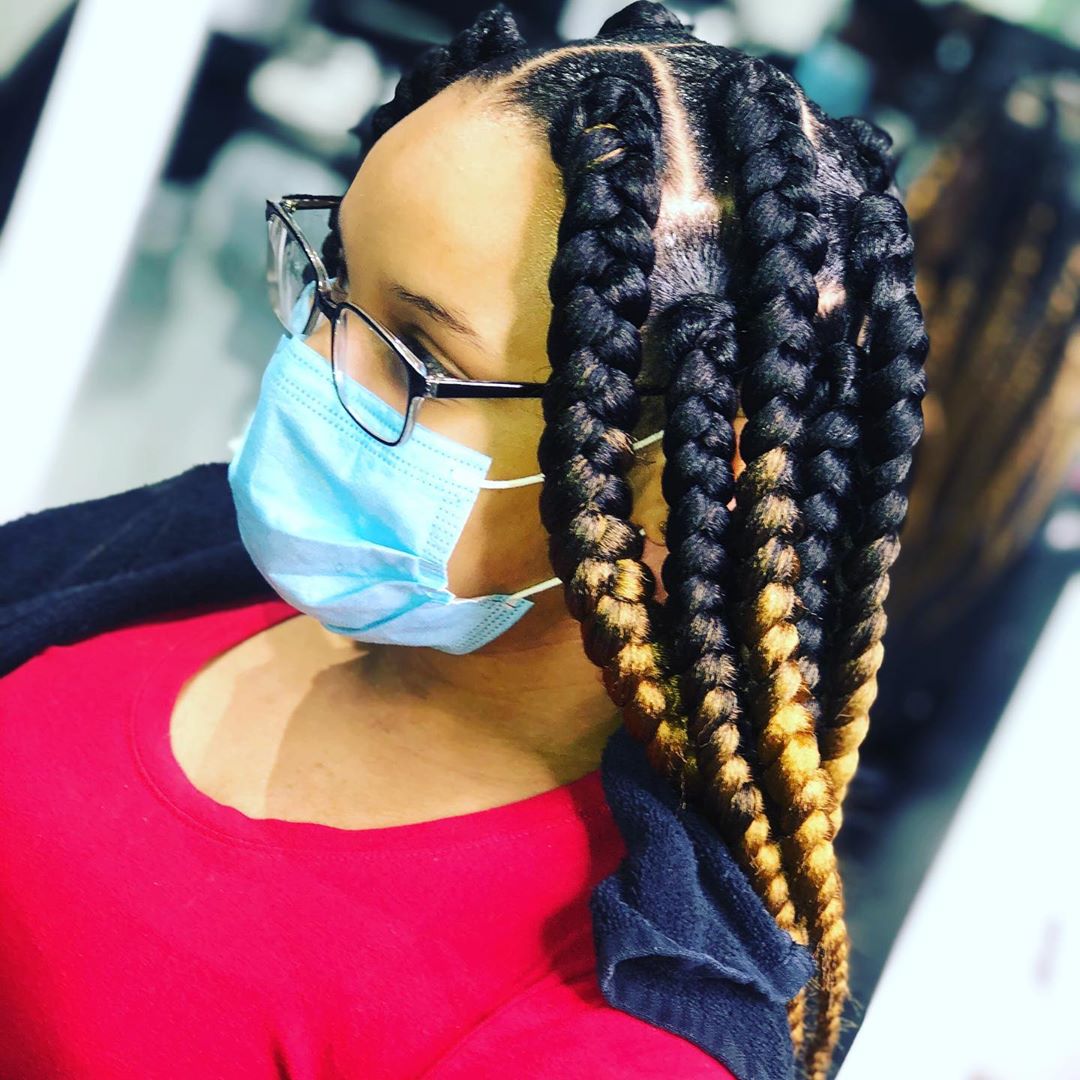 knotless box braids jumbo